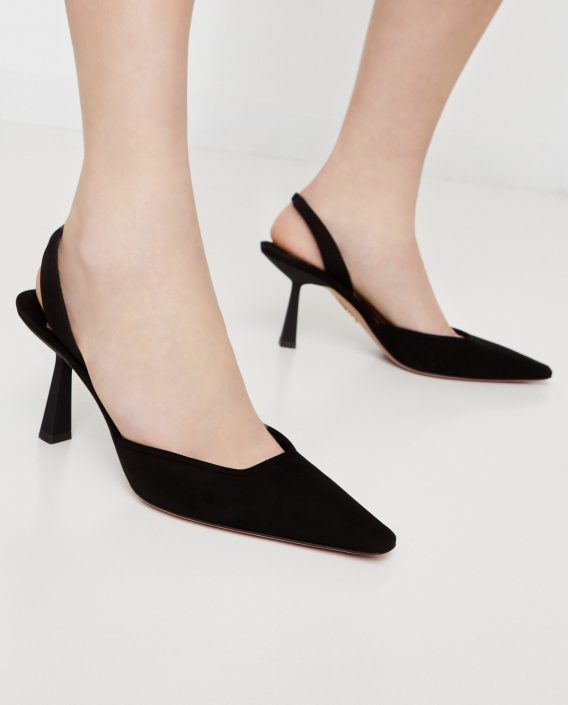 AQUAZZURA - Czarne sandały na szpilce Maia kolor Czarny