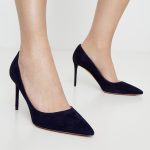AQUAZZURA - Granatowe szpilki Purist Pump kolor Niebieski / Granatowy