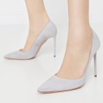AQUAZZURA - Szare szpilki Purist Pump kolor Szary