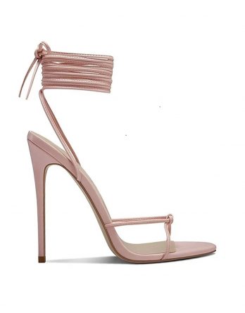 FEMME Los Angeles - Różowe sandały na szpilce Athens kolor Różowy / Fioletowy