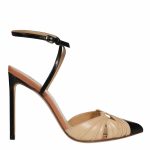 FRANCESCO RUSSO - Dwukolorowe sandały ze skóry kolor Czarny