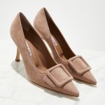 MANOLO BLAHNIK - Beżowe szpilki Maysale kolor Nude / Beżowy