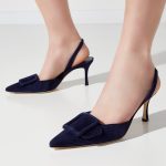 MANOLO BLAHNIK - Granatowe szpilki Maysli kolor Niebieski / Granatowy