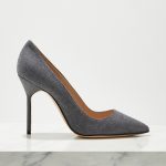 MANOLO BLAHNIK - Wełniane szpilki BB kolor Szary