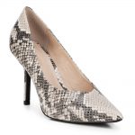 Szpilki ze skóry z wężowym motywem kolor multikolor