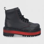 Altercore Botki 653 damskie kolor czarny na platformie kolor czarny