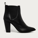 Answear Lab - Botki skórzane kolor czarny