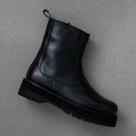 Answear Lab Botki skórzane damskie kolor czarny na platformie kolor czarny