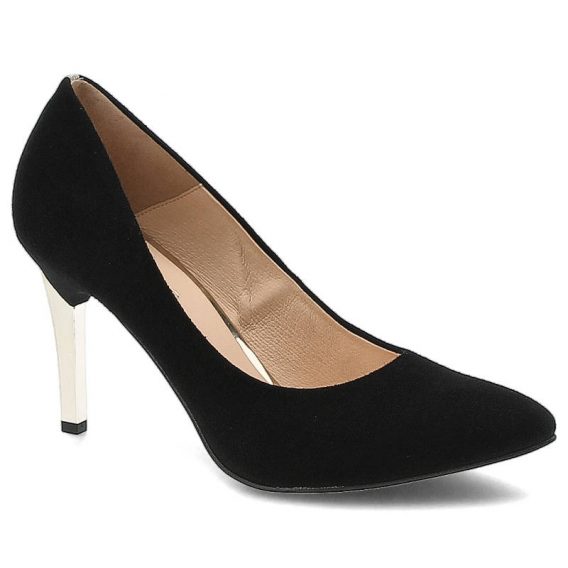 Czarne Czółenka Damiss Eleganckie Buty Damskie Na Szpilce kolor n/a.