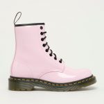 Dr. Martens Botki skórzane damskie kolor różowy