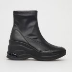 Liu Jo Botki damskie kolor czarny na koturnie kolor czarny