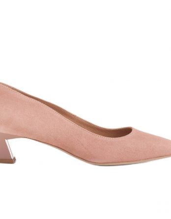 Marco Shoes Eleganckie czółenka na niskim obcasie różowe kolor Różowe.