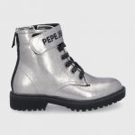 Pepe Jeans Botki dziecięce kolor srebrny kolor srebrny