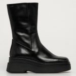 Vagabond - Botki skórzane Carla kolor czarny