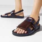 TORY BURCH - Skórzane sandały Kiltie