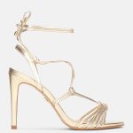 Złote sandały damskie