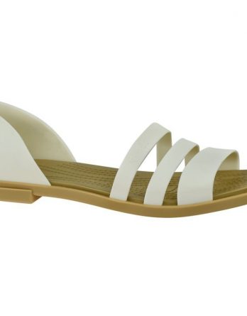 Sandały Crocs Tulum Open Flat W 206109-1CQ białe