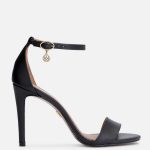 Klasyczne czarne sandały damskie z zakrytą piętą