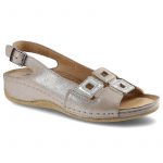 Różowe Sandały Pollonus Damskie Stylowe Obuwie