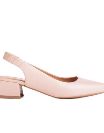 Marco Shoes Sandały z ozdobnymi jetami o kolorze nude różowe