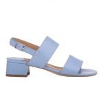 Marco Shoes Sandały Cinta z obcasem powlekanym skórą niebieskie