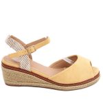 Sandały Espadryle na koturnie Mandira Yellow żółte