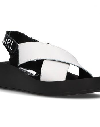 Skórzane sandały Filippo DS2060/21 Wh białe