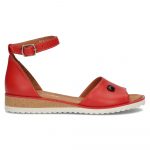 Skórzane sandały Filippo DS3914/22 Rd czerwone