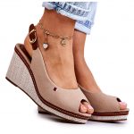 PS1 Damskie Wygodne Sandały Na Sprzączkę Ciemnobeżowe Thallas beżowy