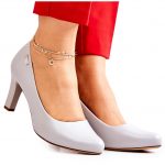 Czółenka Damskie Sergio Leone Szare Matowe Orsola kolor Szare.