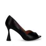 Czółenka czarne peep toe kolor czarny.