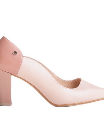 Czółenka damskie różowe Marco Shoes kolor Różowe.