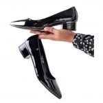 Goodin Klasyczne Czółenka Na Niskim Obcasie czarne kolor Czarne.