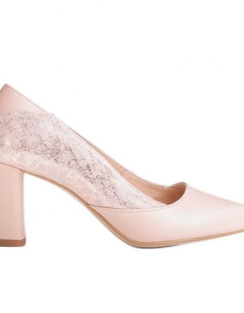 Marco Shoes Czółenka damskie w kolorze pudrowego różu różowe kolor Różowe.