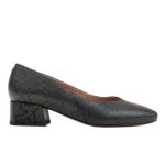 Marco Shoes Czółenka z zielonej skóry wężowej z wycięciem w serek kolor Zielone.