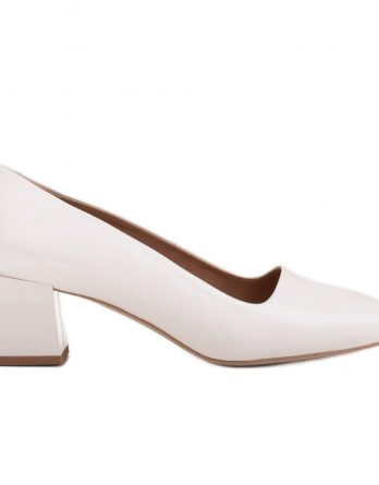 Marco Shoes Eleganckie białe czółenka z delikatnej skóry naturalnej kolor Białe.