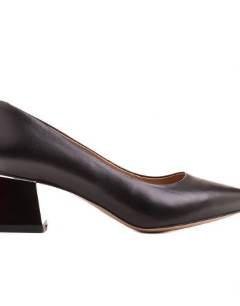 Marco Shoes Eleganckie czółenka damskie ze skóry naturalnej czarne kolor Czarne.