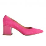 Marco Shoes Eleganckie różowe czółenka 1434P damskie z zamszu kolor Różowe.