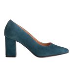 Marco Shoes Niebieskie czółenka z naturalnego zamszu kolor Niebieskie.