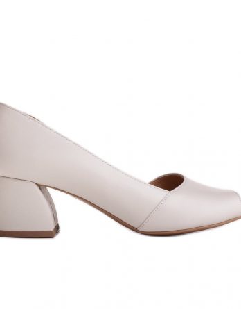 Marco Shoes Skórzane czółenka białe 1505P kolor Białe.