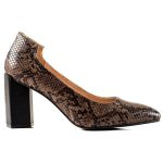 TRENDI Eleganckie Czółenka brązowe wielokolorowe kolor Brązowe/Wielokolorowe.