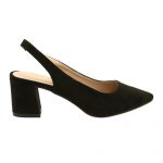 Zamszowe Eleganckie Czółenka Evento 22SD98-4549 Black czarne kolor Czarne.
