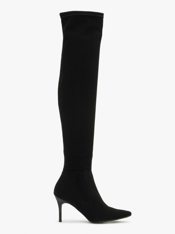 Czarne elastyczne kozaki nad kolano MATYLDA kolor Czarny