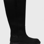 Wrangler kozaki Atlanta Boot damskie kolor czarny na płaskim obcasie kolor czarny