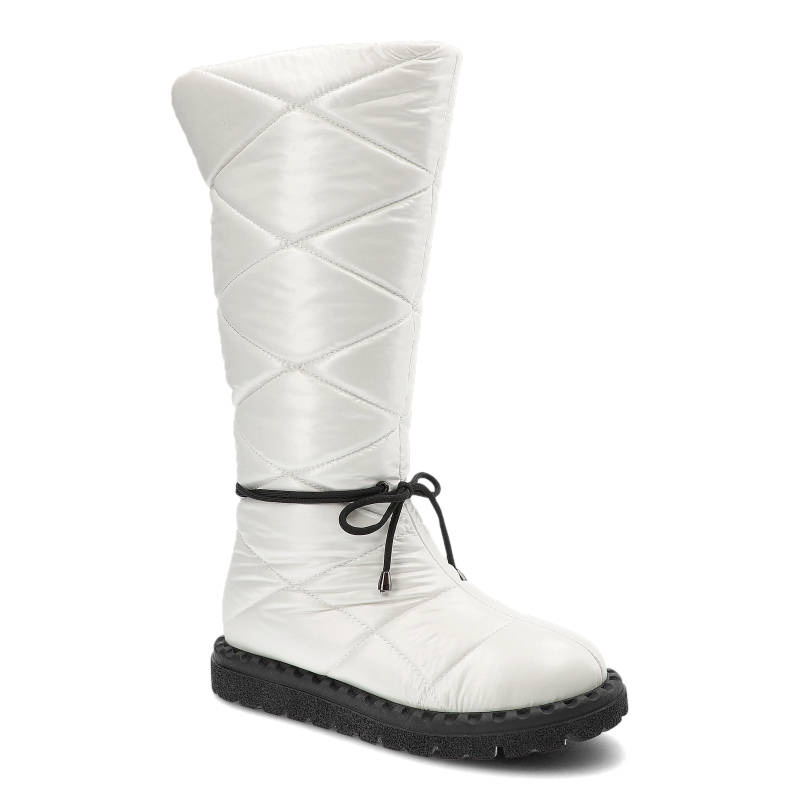 Białe Kozaki Artiker Ocieplane Buty Damskie kolor biały