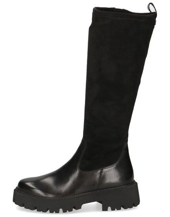 Caprice Skórzane kozaki w kolorze czarnym rozmiar: 40 kolor black