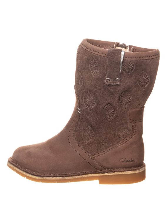 Clarks Skórzane kozaki "Comet Pop" w kolorze brązowym rozmiar: 21 kolor brown