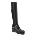 Czarne Kozaki Carinii Eleganckie Buty Na Obcasie kolor czarny