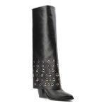 Czarne Kozaki Carinii Eleganckie Obuwie Damskie Premium kolor czarny