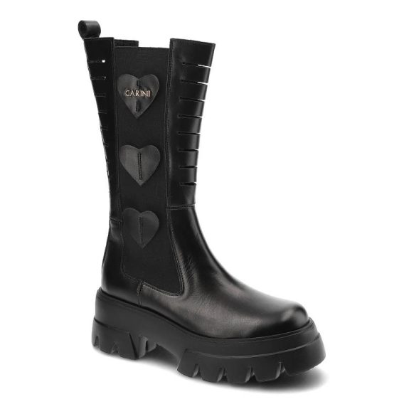 Czarne Kozaki Carinii Modne Wygodne Buty Damskie kolor czarny